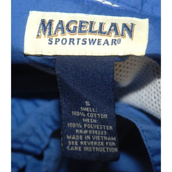 Magellan Men's Blue Vented Button Front Shirt S Lake Fork Cotton Pockets - Picture 10 of 10